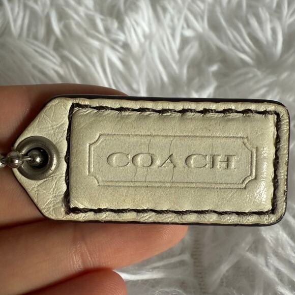 1.5" y2k COACH Vintage Fob Bag Charm Hang tag Hangtag - Picture 1 of 2